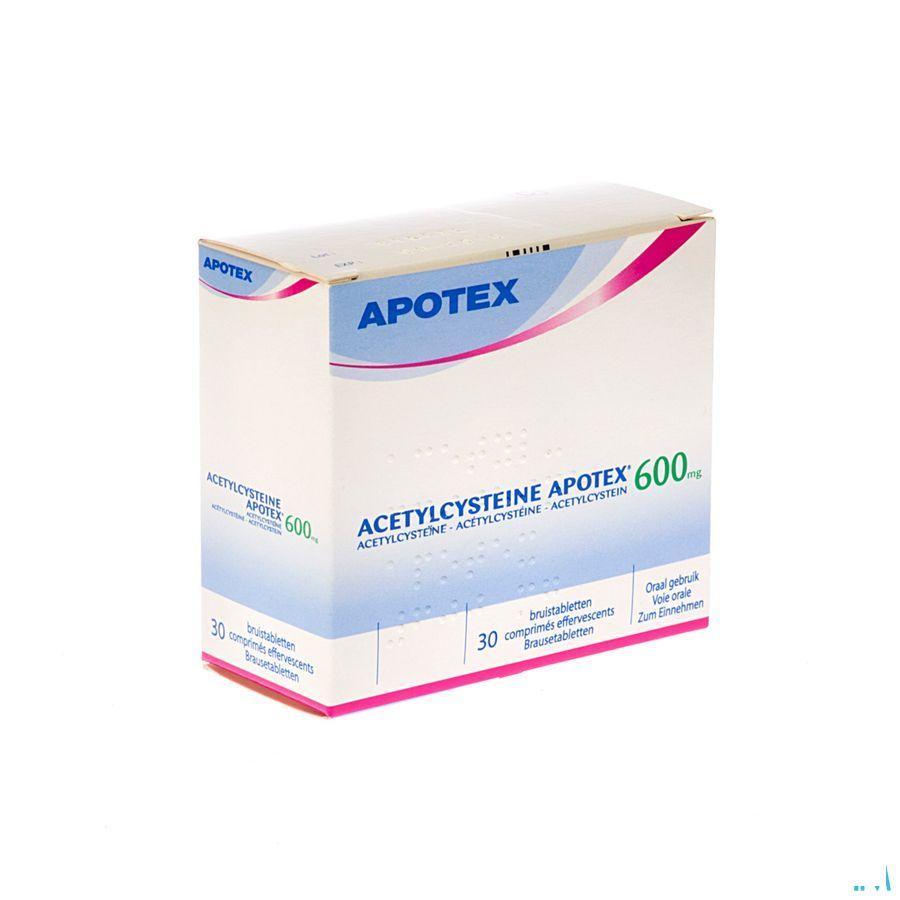 Acetylcysteine Apotex Comprimes Effervescents 30 X 600 mg
