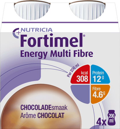 Fortimel Energy Multi Fibre Chocolade 4x200 ml  -  Nutricia