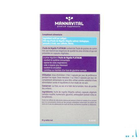 Mannavital Omega 3 Zwarte Komijnolie V-Caps 120