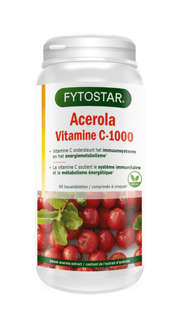 Fytostar Vitamine-energie Vit C1000 & acerol Tabletten 60  -  Ocebio