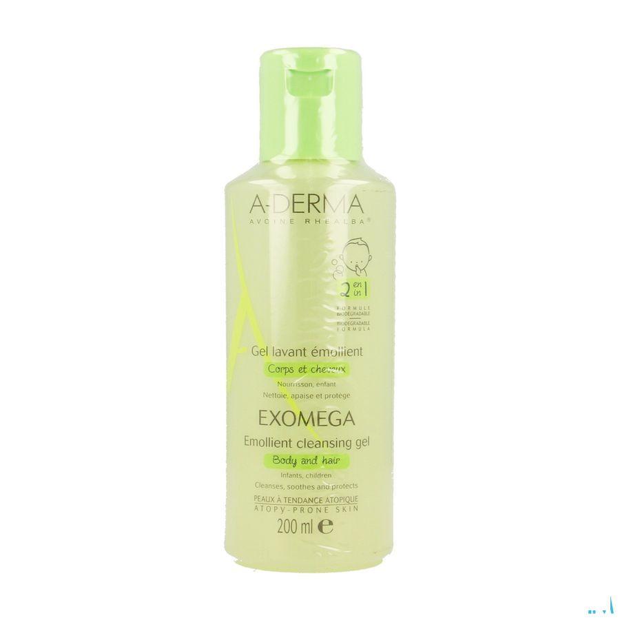 Aderma Exomega Gel Lavant 2en1 Corps Cheveux 200 ml  -  Aderma