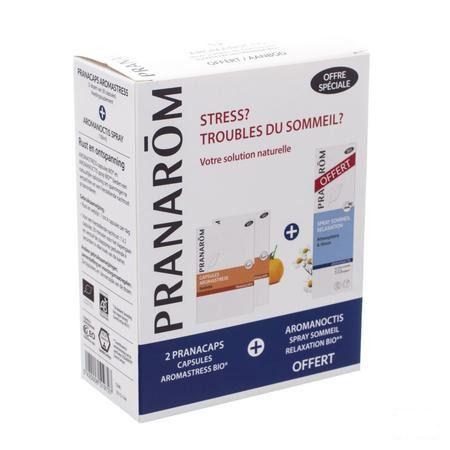 Aromanoctis Slaapspray 100ml + Aromastress 2X30  -  Pranarom