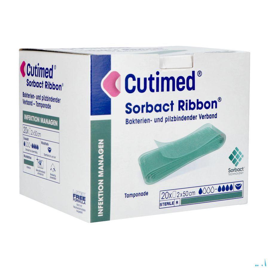 Cutimed Sorbact Ribbon Gaasstrook 2cm x 50cm 20