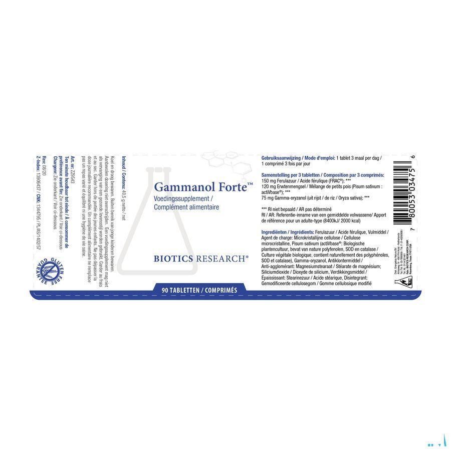 Biotics Gammanol Forte 90 comprimés  -  Energetica Natura