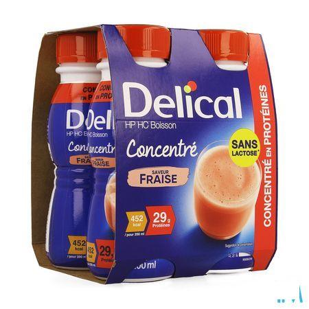 Delical Geconcentr. Aardbei 4x200 ml  -  Bs Nutrition