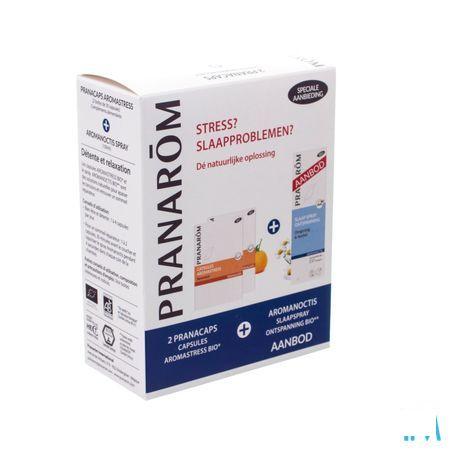 Aromanoctis Slaapspray 100ml + Aromastress 2X30  -  Pranarom