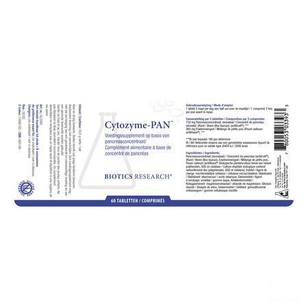 Biotics Cytozyme-Pan 60 comprimés  -  Energetica Natura