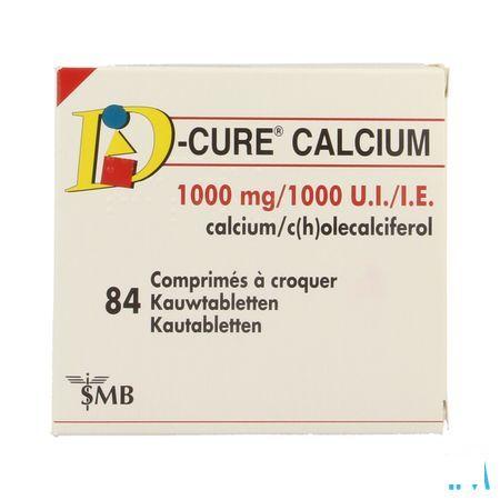 D Cure Calcium 1000 mg/1000UI Comprimes Croquer 84