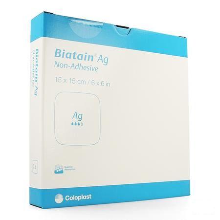 Biatain Ag Schuimverb N/adh 15,0x15,0cm 5 39625  -  Coloplast