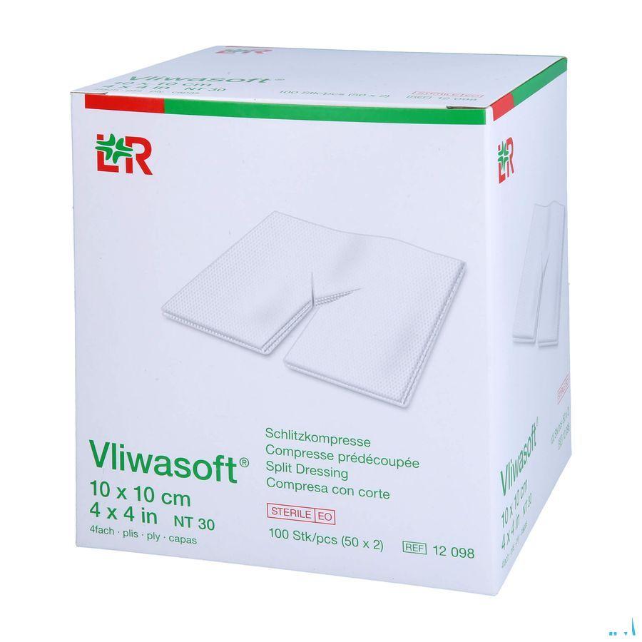 Vliwasoft Compresse Sterile 4Pl + Fente 10X 10Cm 2X50 12098  -  Lohmann & Rauscher