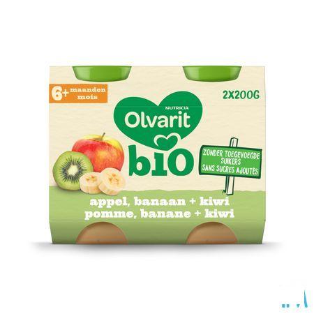 Olvarit Bio Pomme Banane Kiwi 6M 2X200G  -  Nutricia
