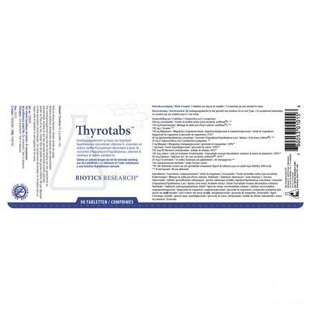 Biotics Thyrotabs 90 comprimés  -  Energetica Natura