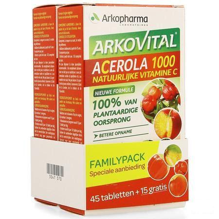 Arkovital Acerola 1000 Familypack Kauwtabletten 60  -  Arkopharma