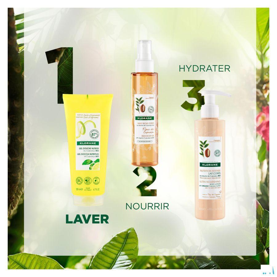 Klorane Corps Gel Douche Zeste Agrumes 200 ml