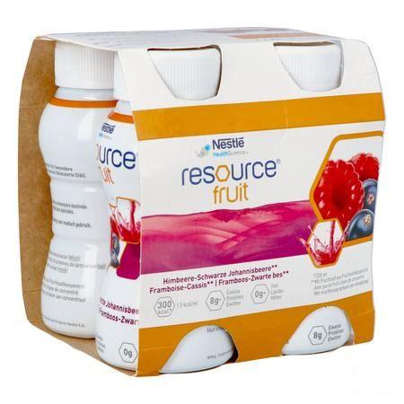 Resource Fruit Framboos Zwart Bes 4X200 ml 12415273