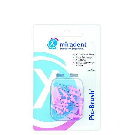 Miradent Pic-brush Borsteltje Roze 12  -  Eureka Pharma