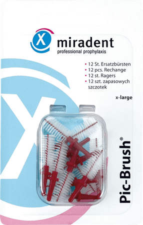 Miradent Pic-brush Brossette Bordeaux 12  -  Eureka Pharma