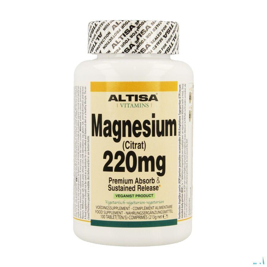Altisa Magnesium Ctrat 220 mg Tr Tabletten 100  -  Dieximport