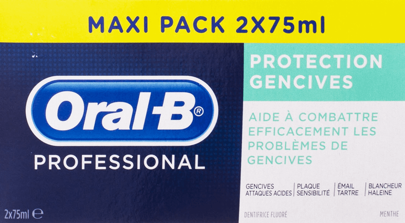 Oral B Professional Prot. Gencives Dentifrice 2X75ml