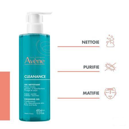 Avene Cleanance Gel Nettoyant 400 ml  -  Avene