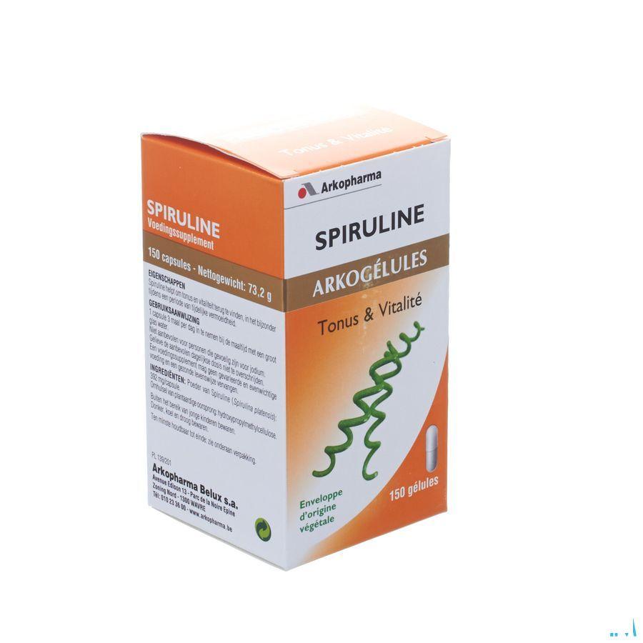 Arkogelules Spirulina Vegetal 150  -  Arkopharma 