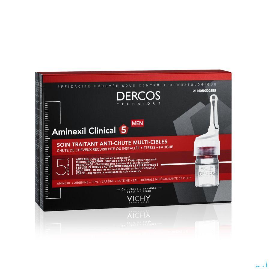 Vichy Dercos Aminexil Clinical 5 Men Ampullen 21x6 ml  -  Vichy