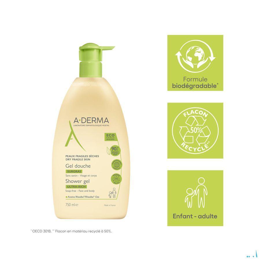 Aderma Gel Douche Surgras 750 ml