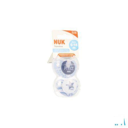 Nuk 2 Fopspenen Trendline Day Maat 2 Jongen  -  Eureka Pharma