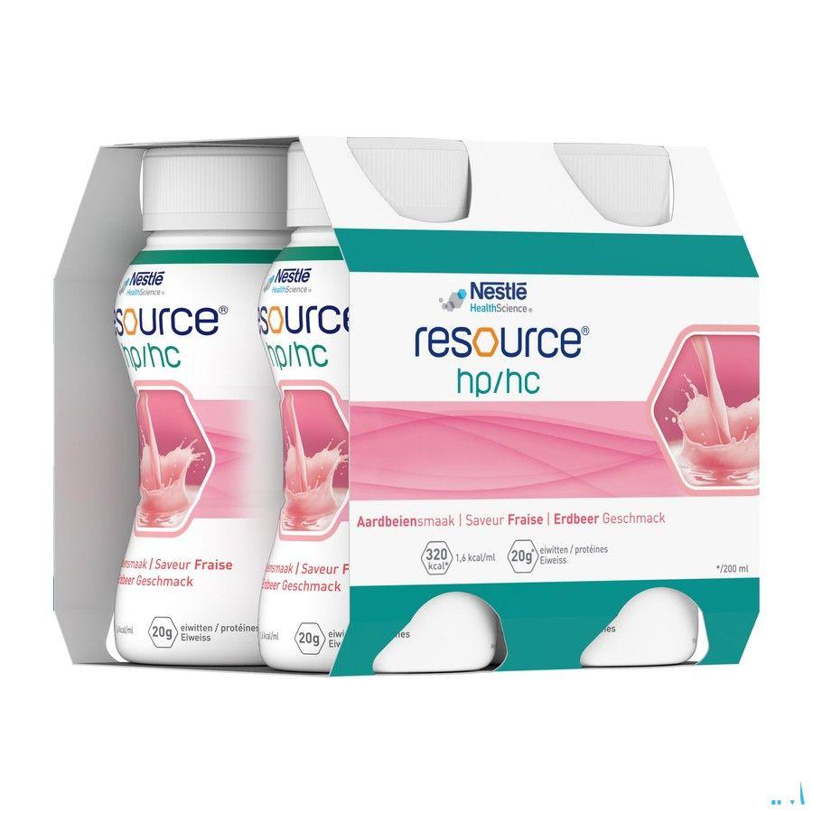 Resource Hp Hc Aardbei Fles 4x200 ml  -  Nestle