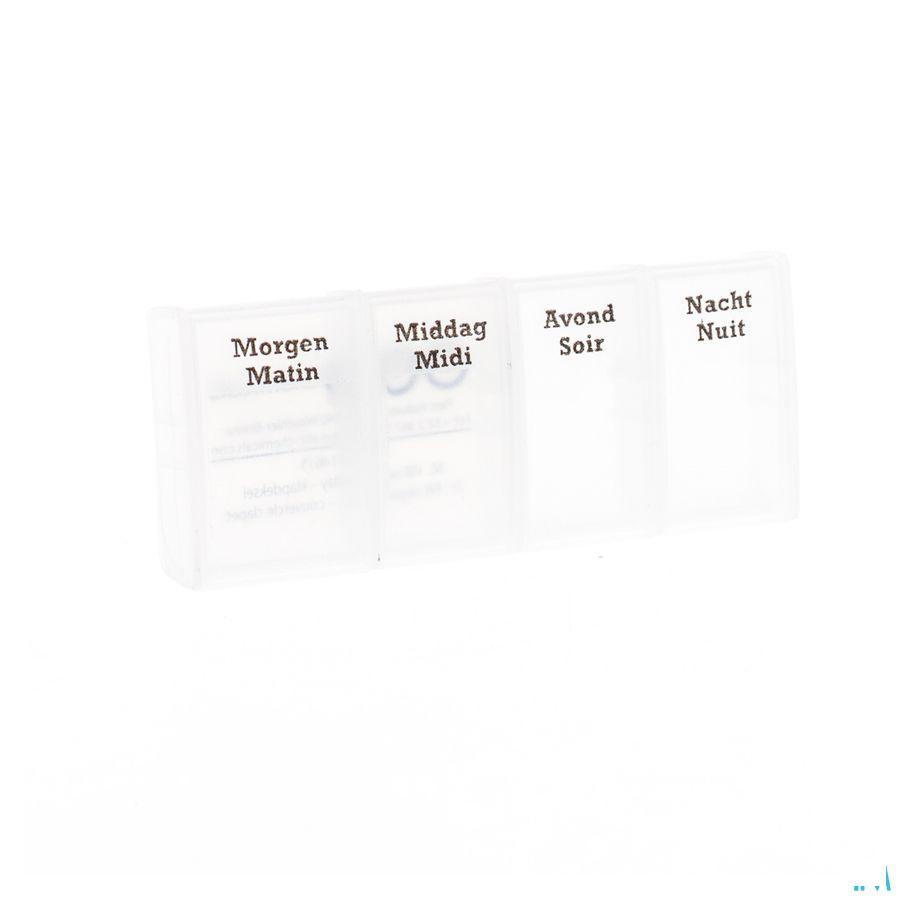 Pill Organizer Jour Couvercle Clapet 4 Compart.  -  Infinity Pharma