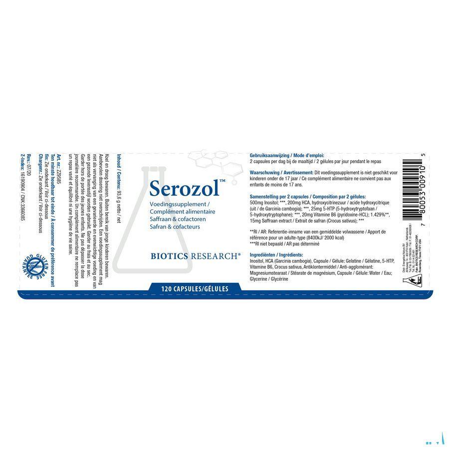 Biotics Serozol 120 gélules  -  Energetica Natura