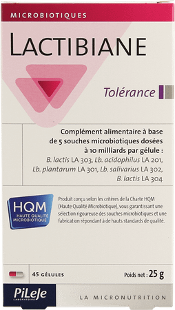 Lactibiane Tolerance Capsule 45  -  Pileje
