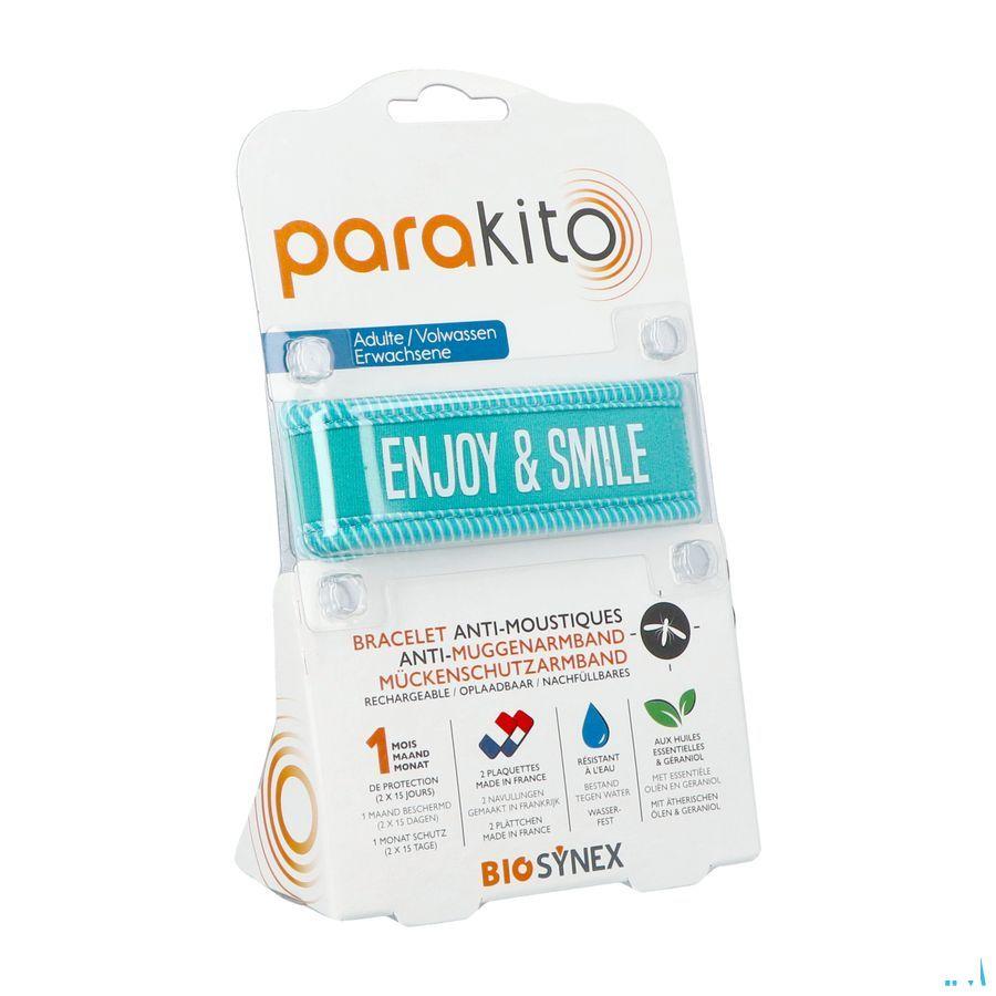 Para'Kito Armband Volwassen Enjoy & Smile Blauw