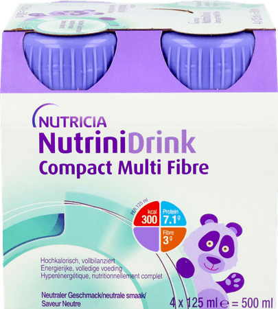Nutrinidrink Compact Multi Fibre Neutraal 4x125 ml  -  Nutricia