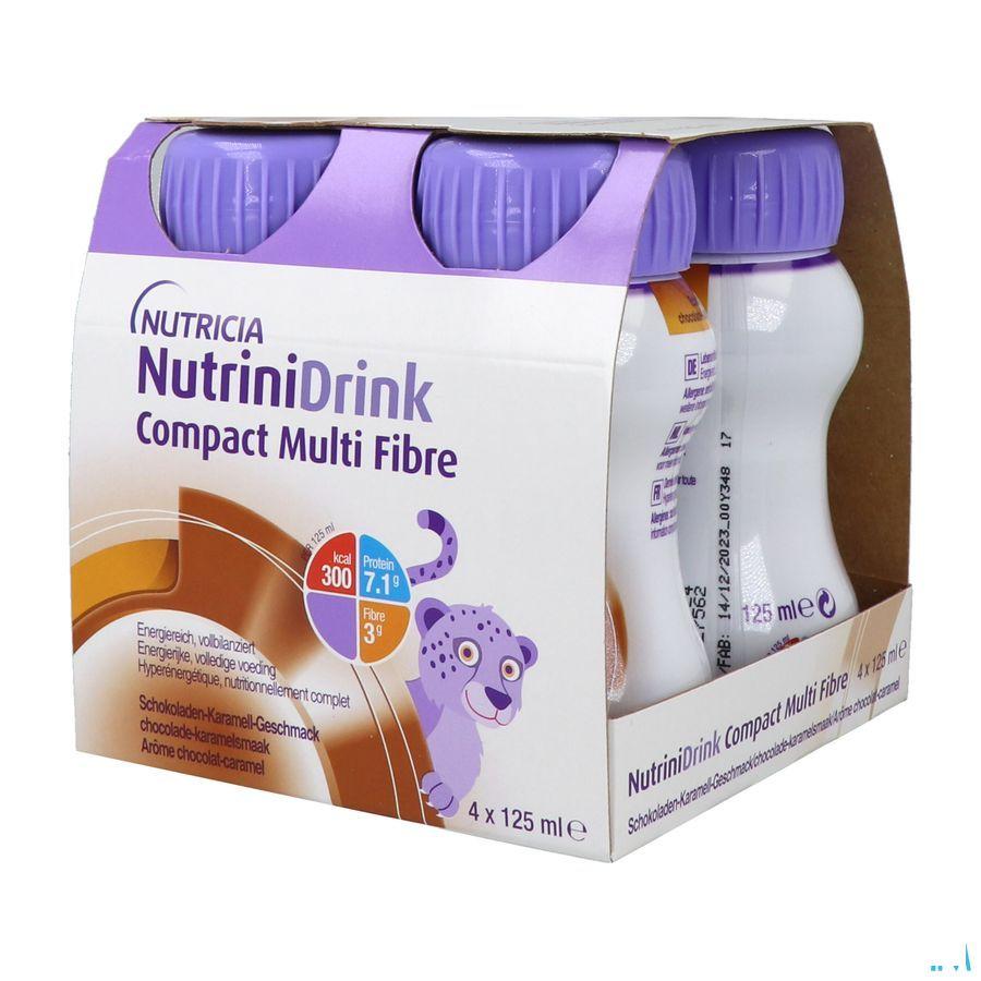Nutrinidrink Compact Mult Fibre Chocosmaak 4X125 ml  -  Nutricia