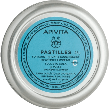Apivita Pastilles Keelpijn & hoest Eucal.propol. 45 gr