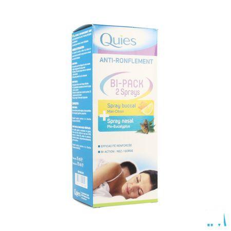 Quies A/Snurk Bipack Spray Neus 15ml + Mond 70 ml
