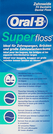 Oral-B Floss Super Floss Mint Waxed 50m