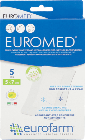 Euromed 5x 7cm 5 Pansement D'ile Steril  -  I.D. Phar
