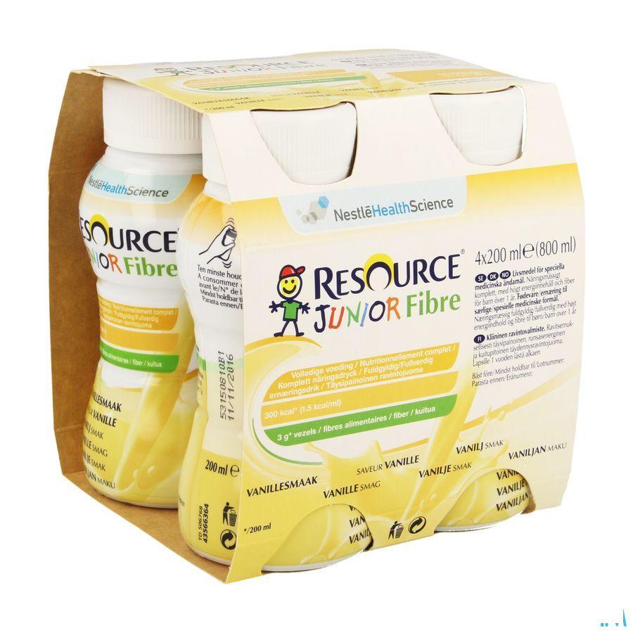 Resource Junior Fibre Vanille 4x200 ml  -  Nestle