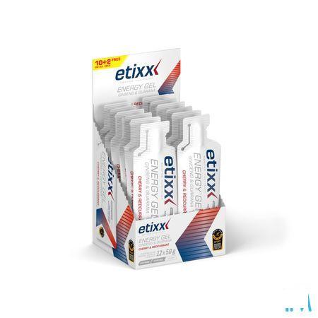 Etixx Ginseng & guarana Energy Gel Red Currant-cherry 12x50 gr