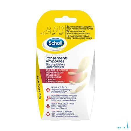 Scholl Blarenpleister 2Grote+2Teen+1Klein Z/Latex