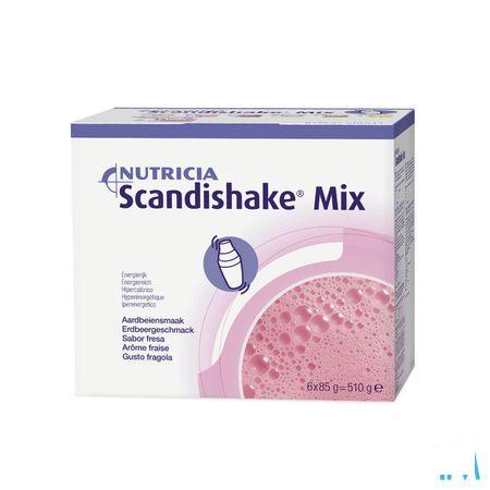 Scandishake Mix Aardbei Zakje 6x85 gr  -  Nutricia