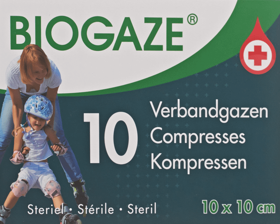 Biogaze 10 Verbandgazen 10 X 10 Cm