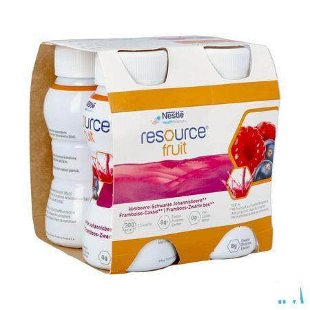 Resource Fruit Framboos Zwart Bes 4X200 ml 12415273