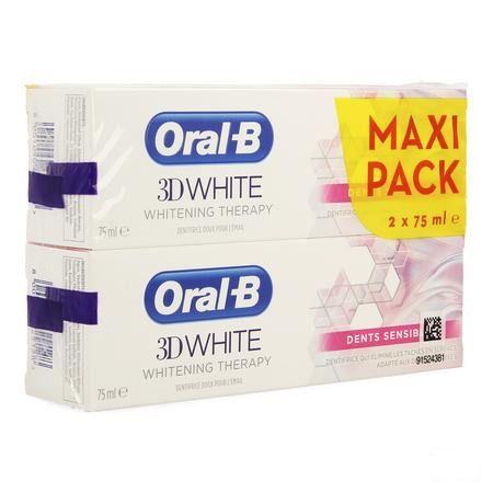 Oral-B  3D White Sensitive 2X75 ml