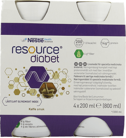 Resource Diabet Coffee 4x200 ml 12173636  -  Nestle