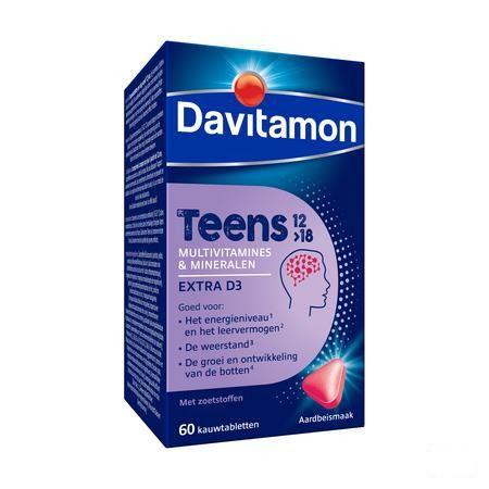 Davitamon Teens Aardbei Comp 60  -  Perrigo