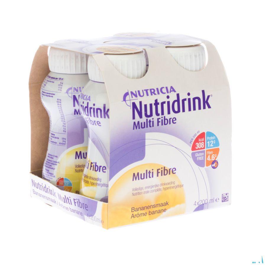 Nutridrink Multifibre Banaan 4x200 ml  -  Nutricia