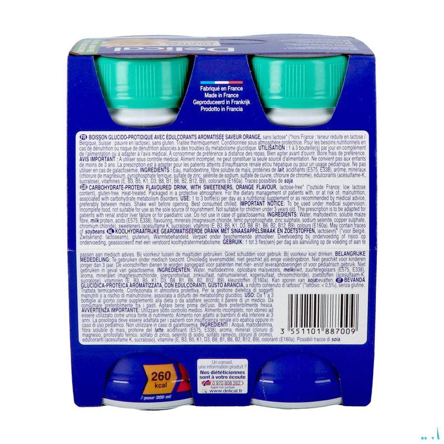 Delical Fuitdrink Z/Suiker Sinaasapp. 4X200 ml